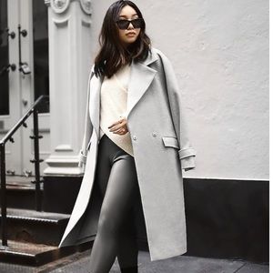 - Belted Wrap Front Faux Wool Coat XL women's express jacket size XSmall $…